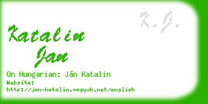 katalin jan business card