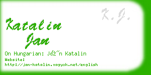 katalin jan business card